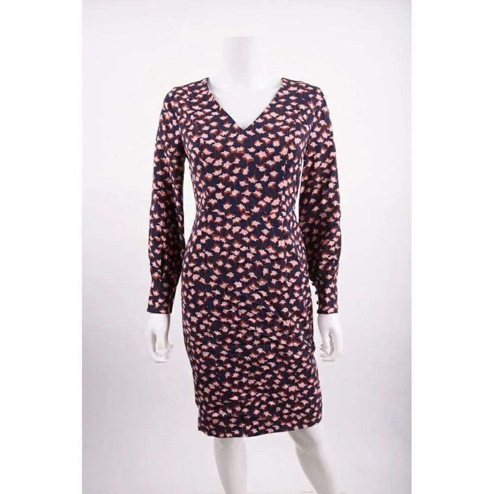 Boden Womens Hannah Pencil Sheath Dress UK 8P US 4P Petite Navy Pink Floral NWT